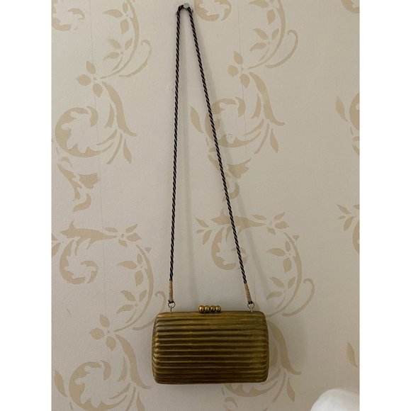 Vintage Solid Brass Dinner Gorgeous Handbag Bag - Picture 1 of 7